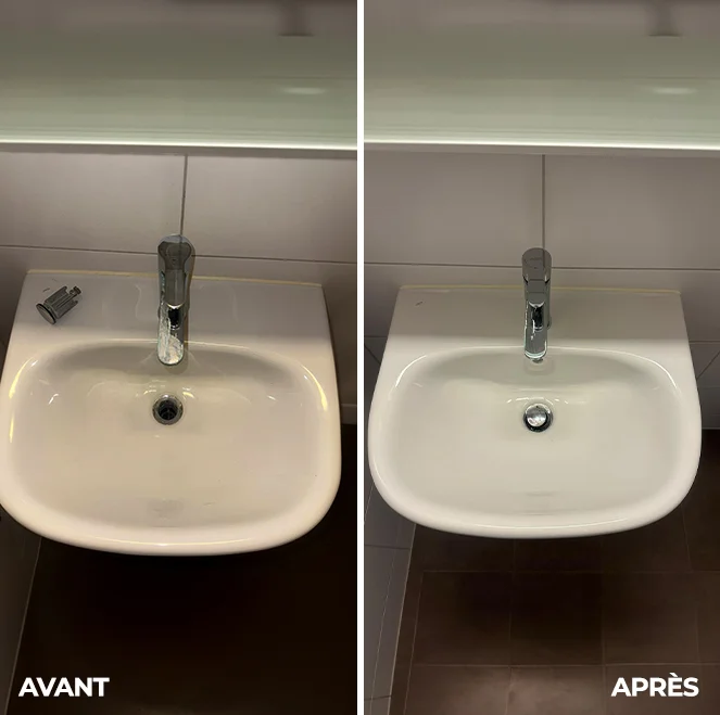 Nettoyage professionnel, avant et après